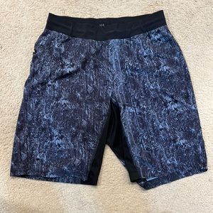 Lululemon black and grey/blue shorts